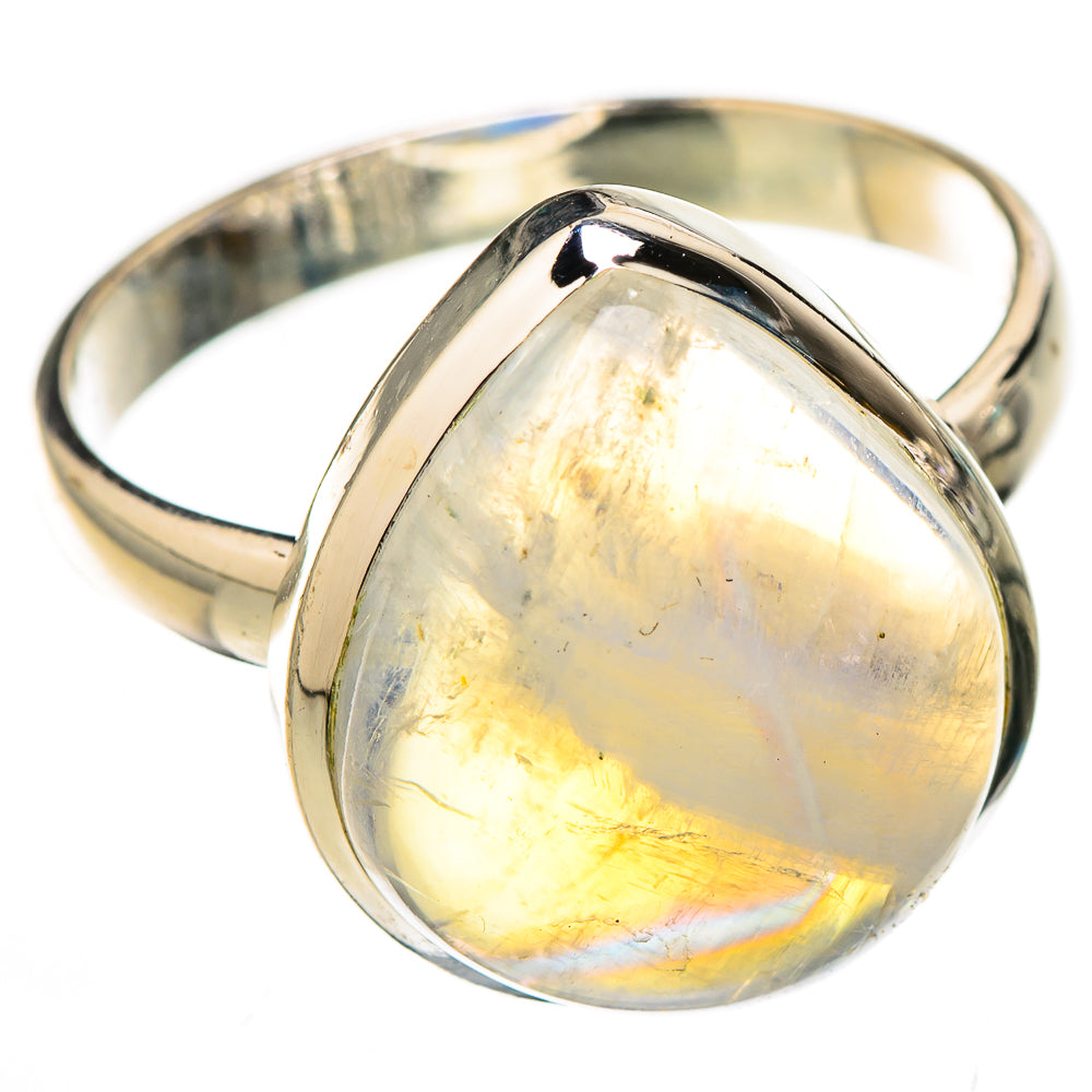 Rainbow Moonstone Rings handcrafted by Ana Silver Co - RING126697 - Photo 2