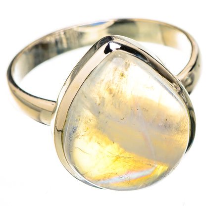Rainbow Moonstone Rings handcrafted by Ana Silver Co - RING126697 - Photo 2