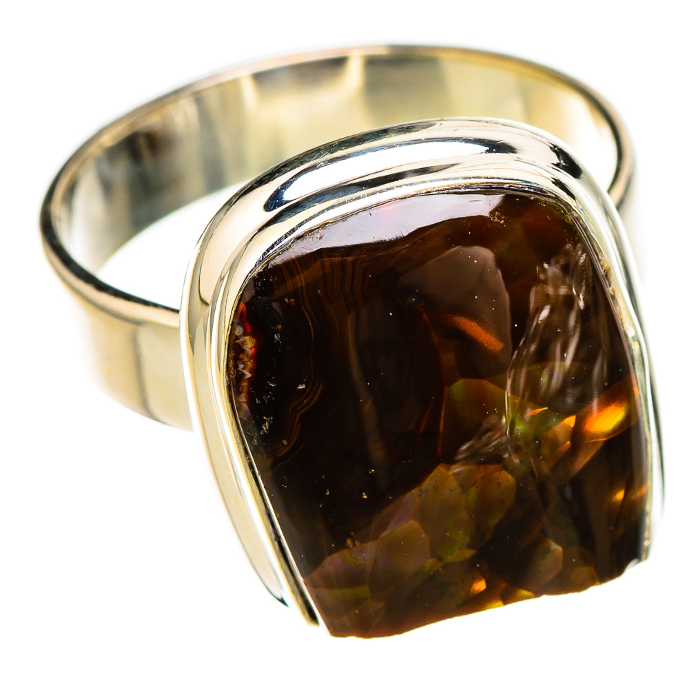 Mexican Fire Agate Rings handcrafted by Ana Silver Co - RING126714 - Photo 2
