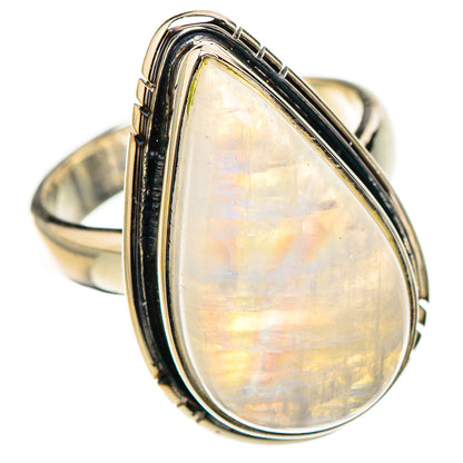 Rainbow Moonstone Rings handcrafted by Ana Silver Co - RING126717 - Photo 2