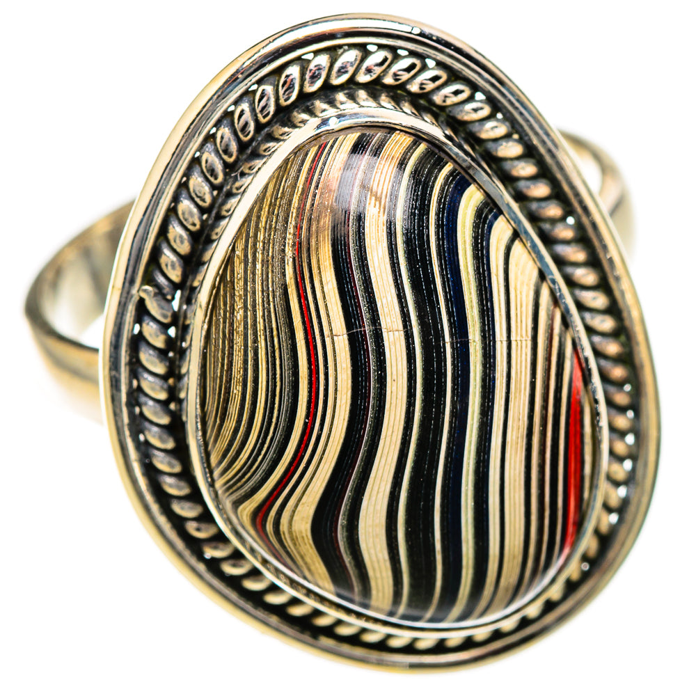 Fordite Rings handcrafted by Ana Silver Co - RING126720 - Photo 2