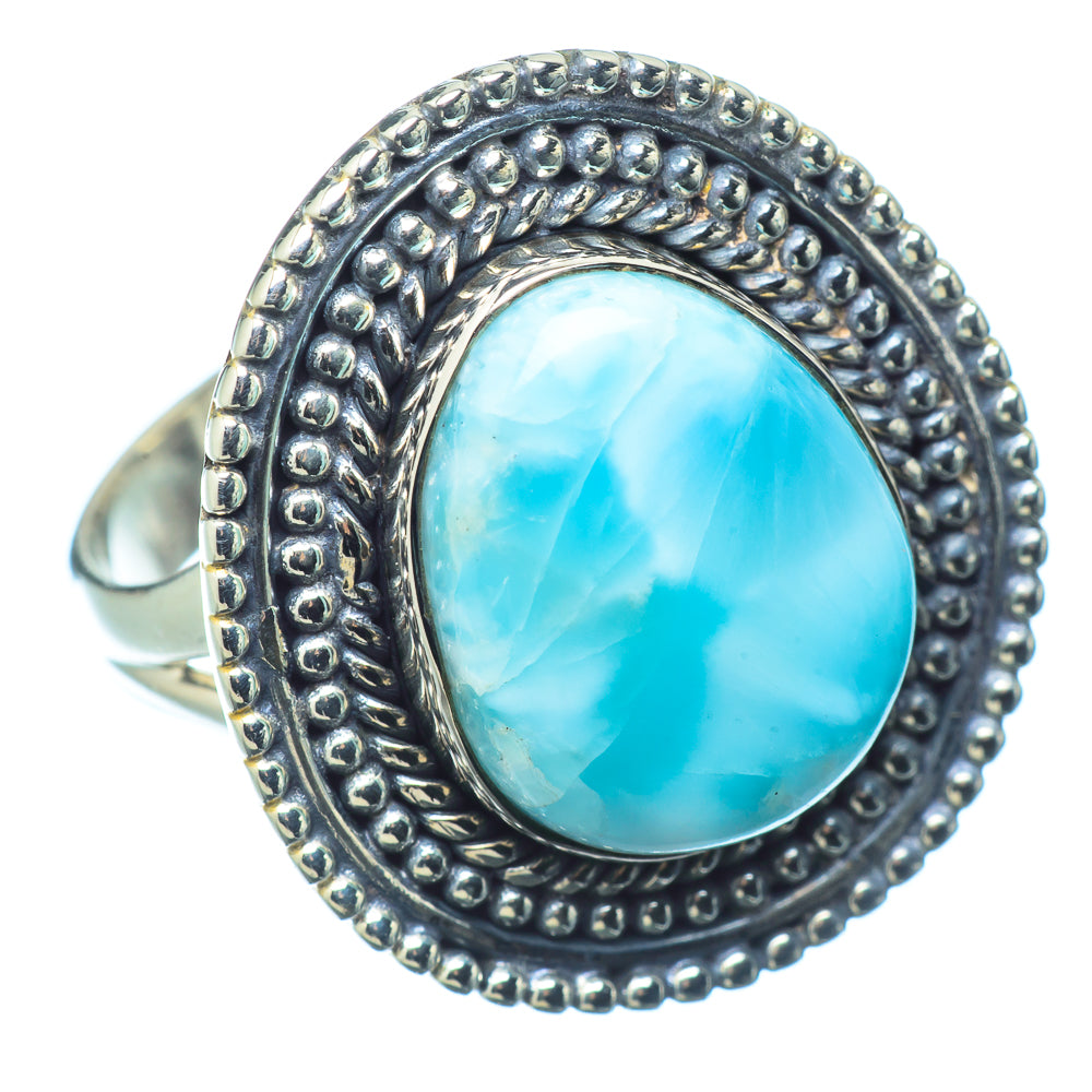 Larimar Rings handcrafted by Ana Silver Co - RING12673