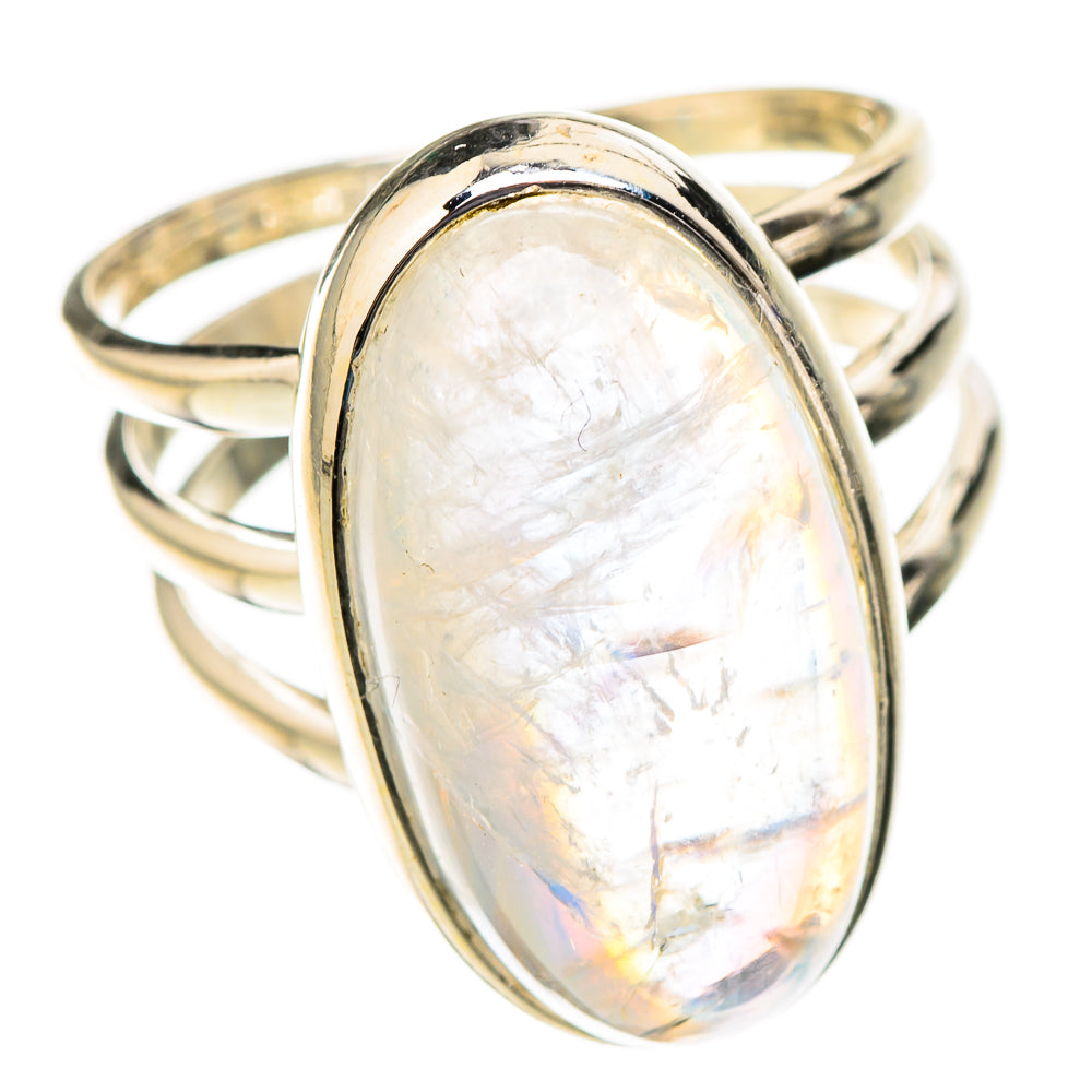 Rainbow Moonstone Rings handcrafted by Ana Silver Co - RING126734 - Photo 2
