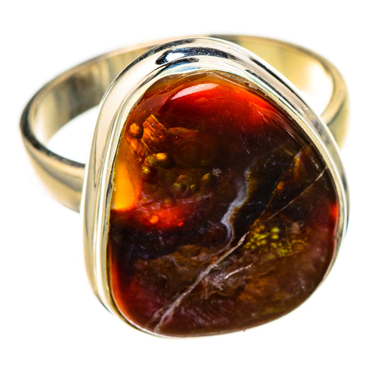 Mexican Fire Agate Rings handcrafted by Ana Silver Co - RING126746 - Photo 2