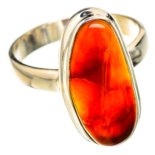 Mexican Fire Agate Rings handcrafted by Ana Silver Co - RING126747 - Photo 2