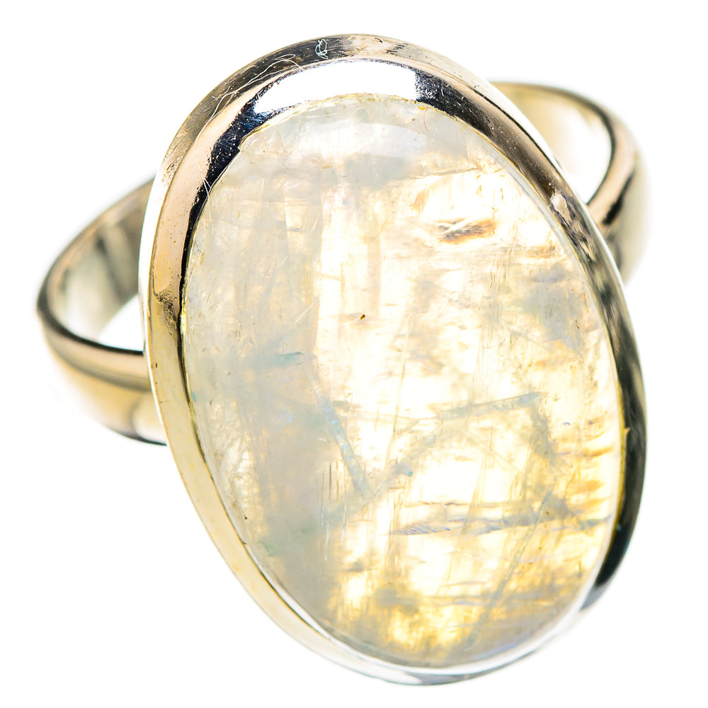 Rainbow Moonstone Rings handcrafted by Ana Silver Co - RING126751 - Photo 2