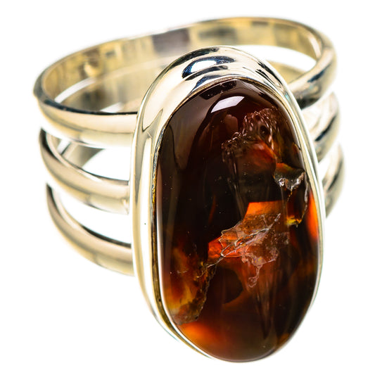 Mexican Fire Agate Rings handcrafted by Ana Silver Co - RING126765 - Photo 2