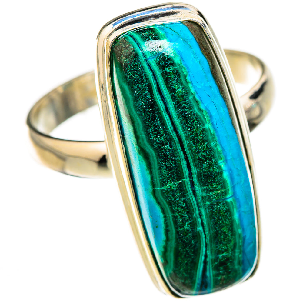 Malachite In Chrysocolla Rings handcrafted by Ana Silver Co - RING126771 - Photo 2