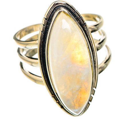Rainbow Moonstone Rings handcrafted by Ana Silver Co - RING126786 - Photo 2