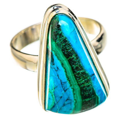 Malachite In Chrysocolla Rings handcrafted by Ana Silver Co - RING126788 - Photo 2