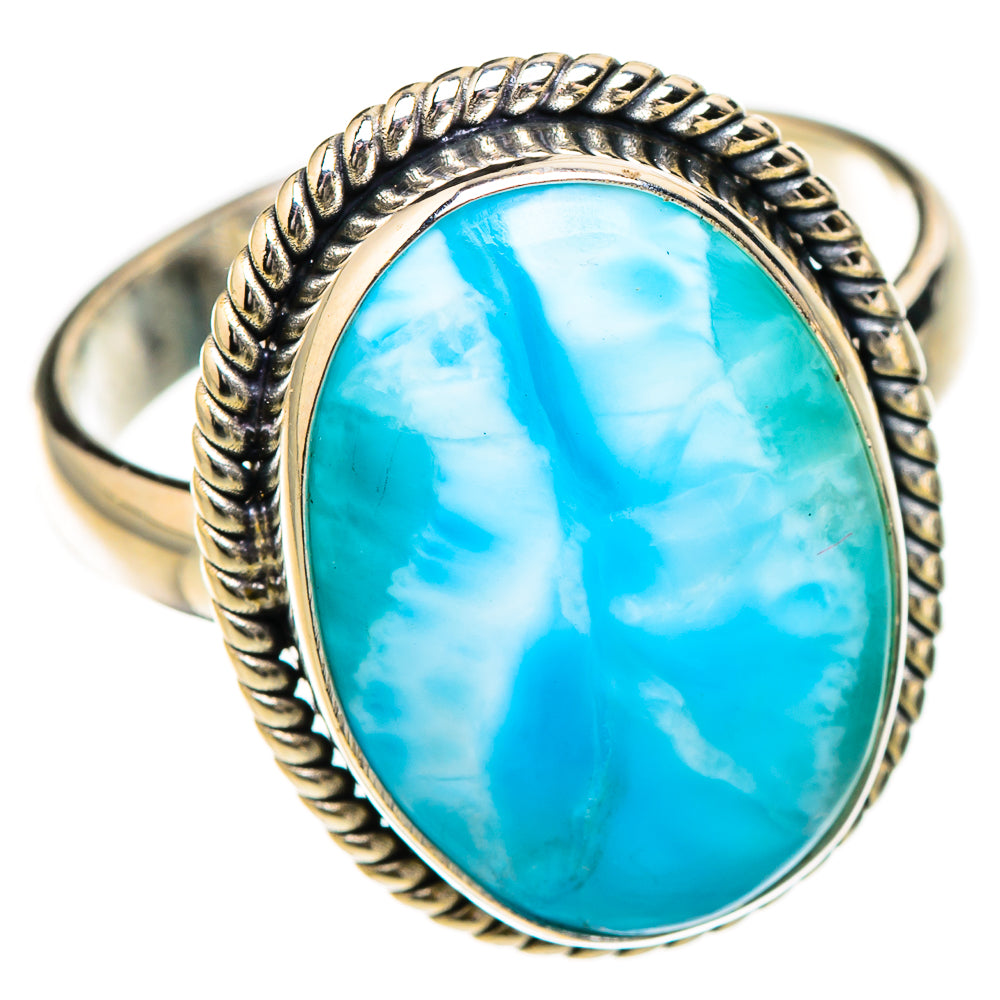 Larimar Rings handcrafted by Ana Silver Co - RING126791 - Photo 2