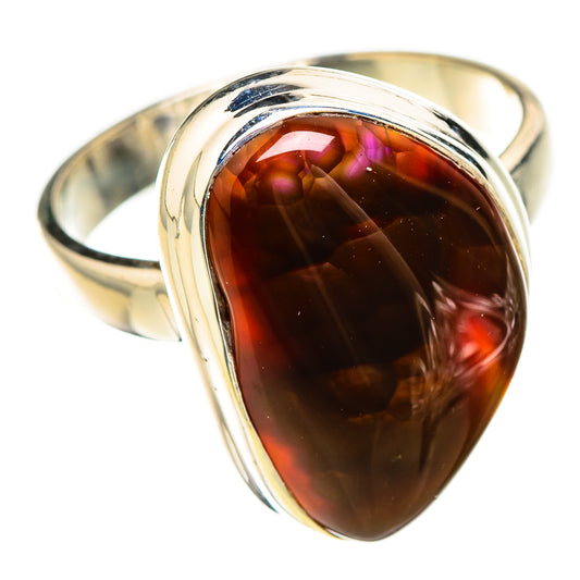 Mexican Fire Agate Rings handcrafted by Ana Silver Co - RING126797 - Photo 2