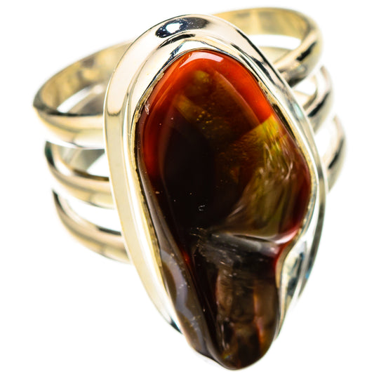 Mexican Fire Agate Rings handcrafted by Ana Silver Co - RING126798 - Photo 2