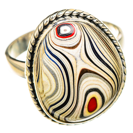 Fordite Rings handcrafted by Ana Silver Co - RING126802 - Photo 2