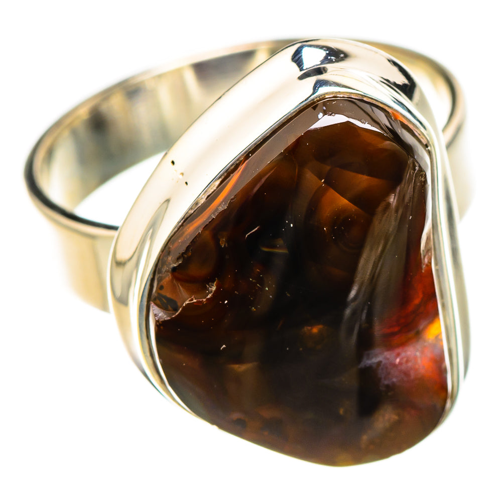 Mexican Fire Agate Rings handcrafted by Ana Silver Co - RING126810 - Photo 2