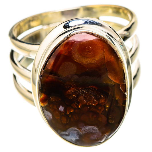Mexican Fire Agate Rings handcrafted by Ana Silver Co - RING126811 - Photo 2