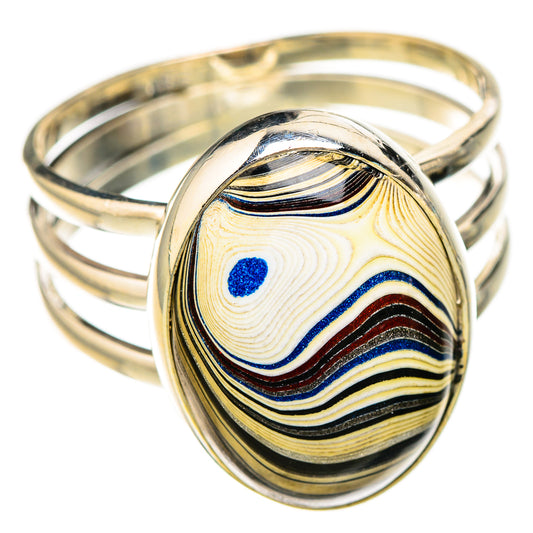 Fordite Rings handcrafted by Ana Silver Co - RING126819 - Photo 2