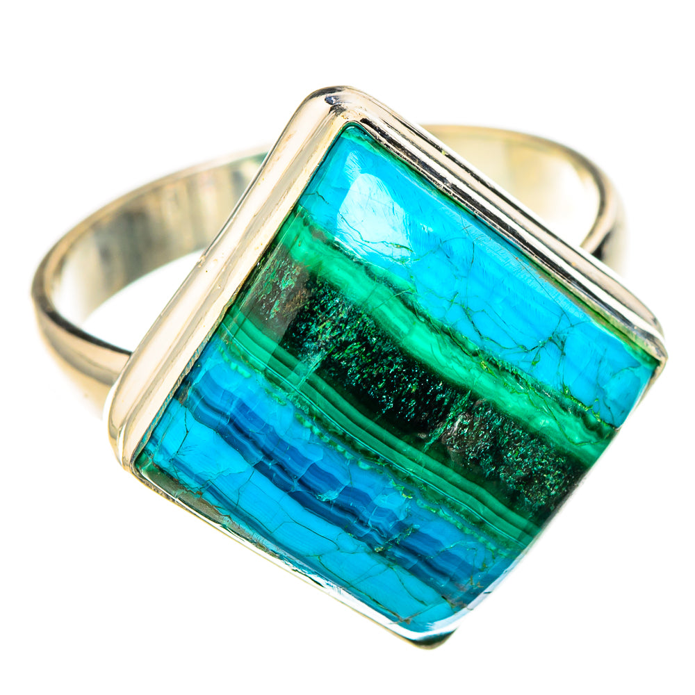 Malachite In Chrysocolla Rings handcrafted by Ana Silver Co - RING126849 - Photo 2