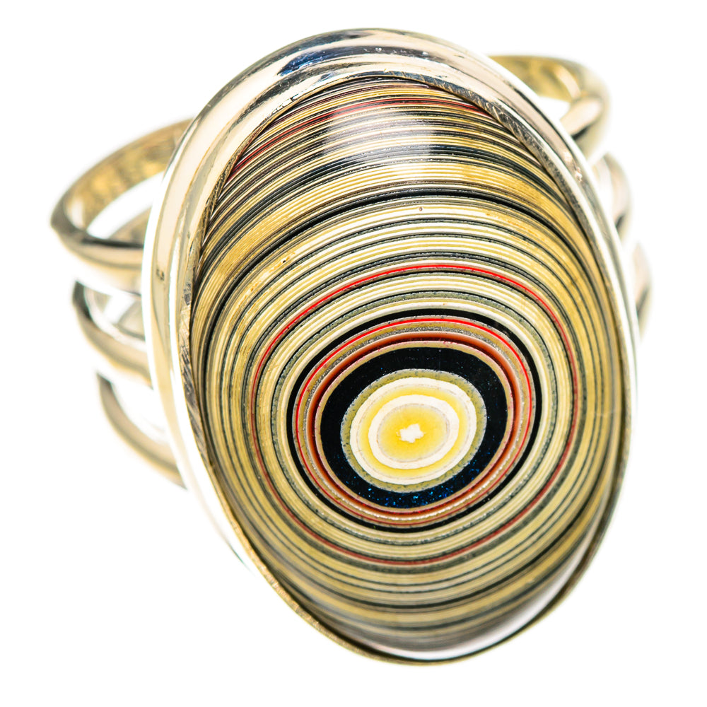 Fordite Rings handcrafted by Ana Silver Co - RING126852 - Photo 2