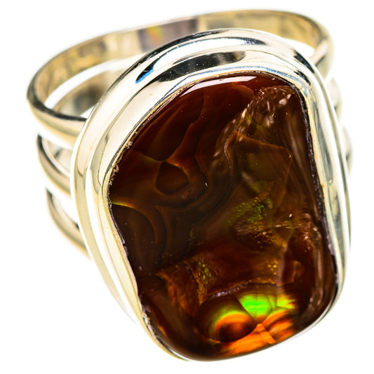 Mexican Fire Agate Rings handcrafted by Ana Silver Co - RING126859 - Photo 2