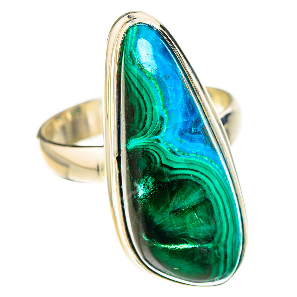 Malachite In Chrysocolla Rings handcrafted by Ana Silver Co - RING126863 - Photo 2