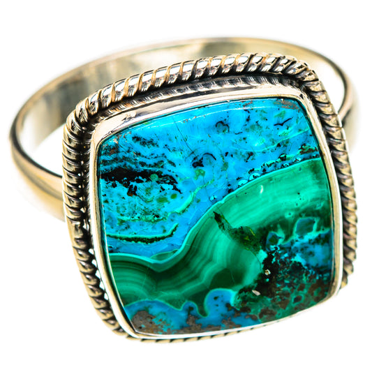 Malachite In Chrysocolla Rings handcrafted by Ana Silver Co - RING126867 - Photo 2