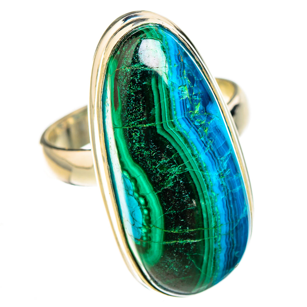Malachite In Chrysocolla Rings handcrafted by Ana Silver Co - RING126880 - Photo 2