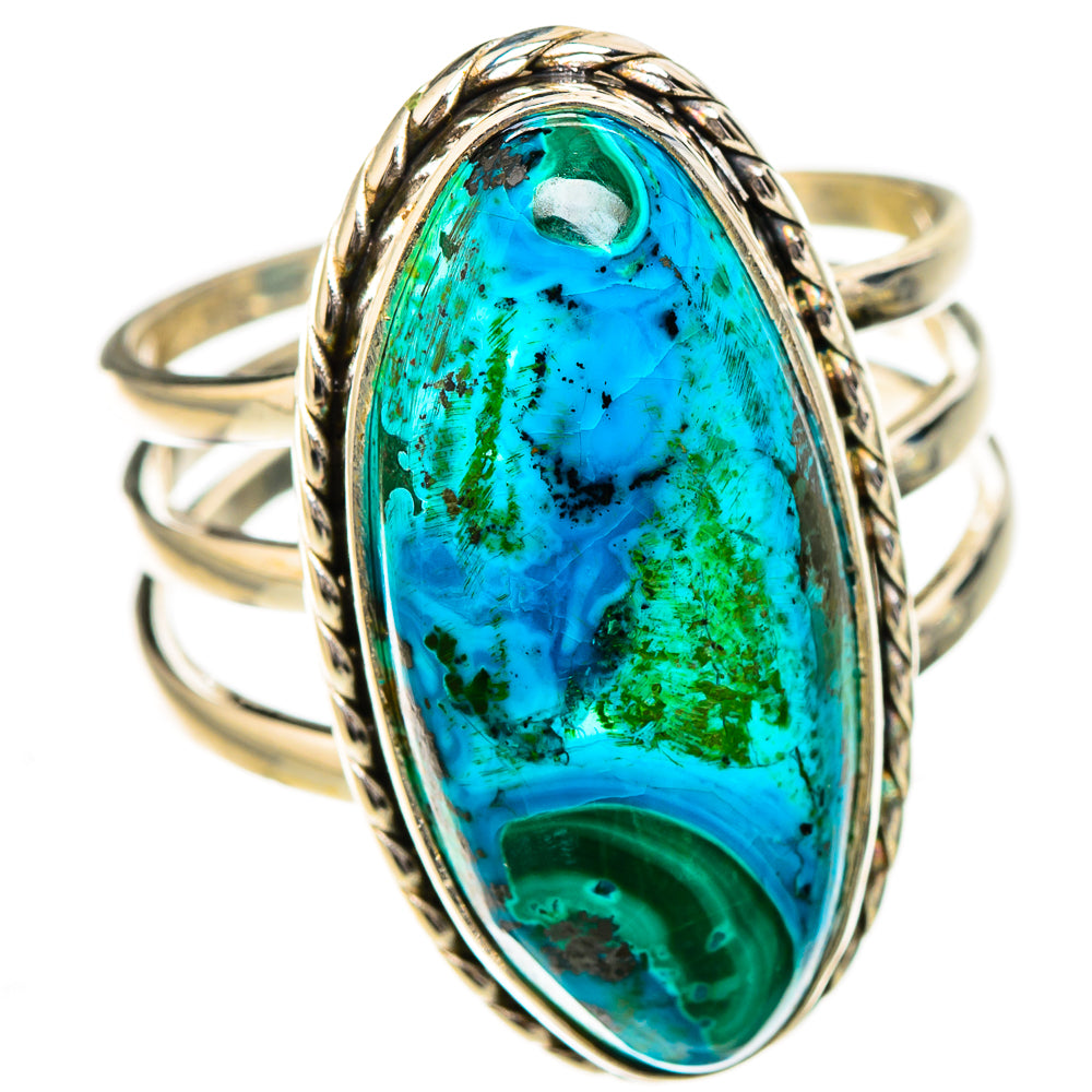 Malachite In Chrysocolla Rings handcrafted by Ana Silver Co - RING126884 - Photo 2