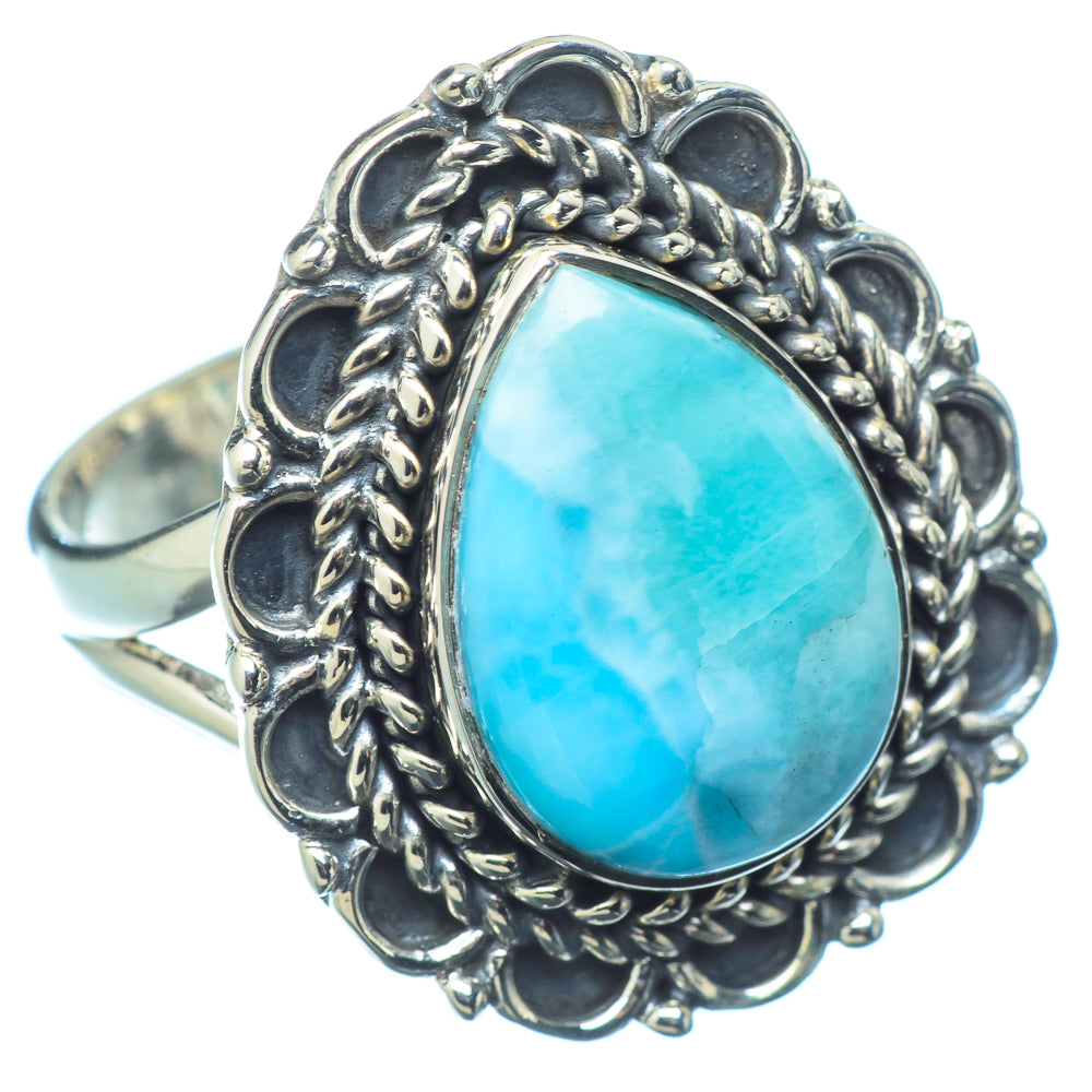 Larimar Rings handcrafted by Ana Silver Co - RING12688