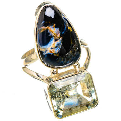 Pietersite, Green Amethyst Rings handcrafted by Ana Silver Co - RING126897 - Photo 2