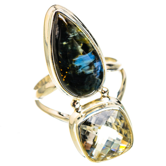 Pietersite, Green Amethyst Rings handcrafted by Ana Silver Co - RING126898 - Photo 2