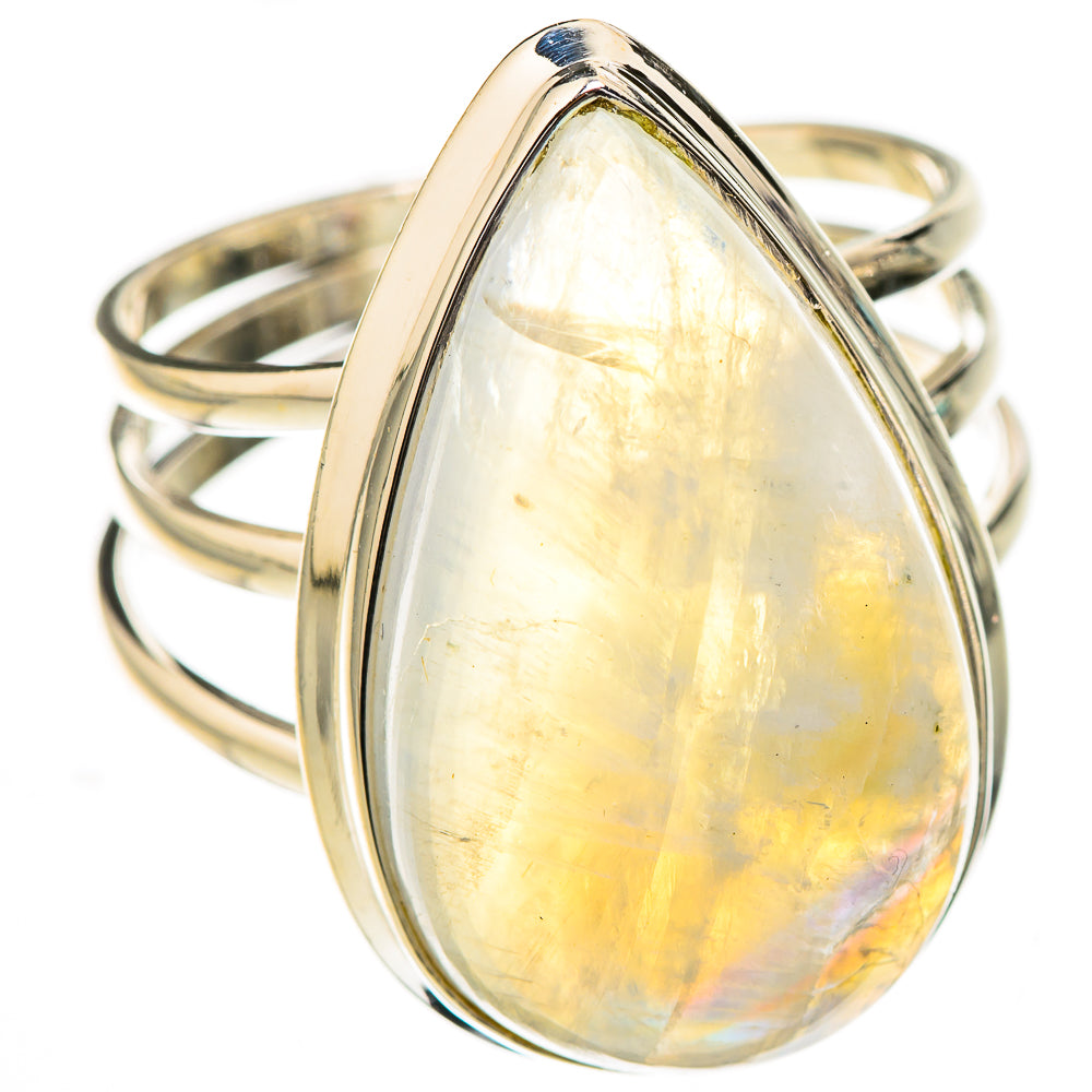 Rainbow Moonstone Rings handcrafted by Ana Silver Co - RING126900 - Photo 2