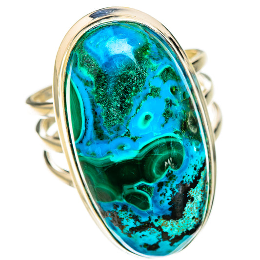 Malachite In Chrysocolla Rings handcrafted by Ana Silver Co - RING126907 - Photo 2