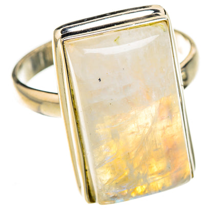 Rainbow Moonstone Rings handcrafted by Ana Silver Co - RING126924 - Photo 2