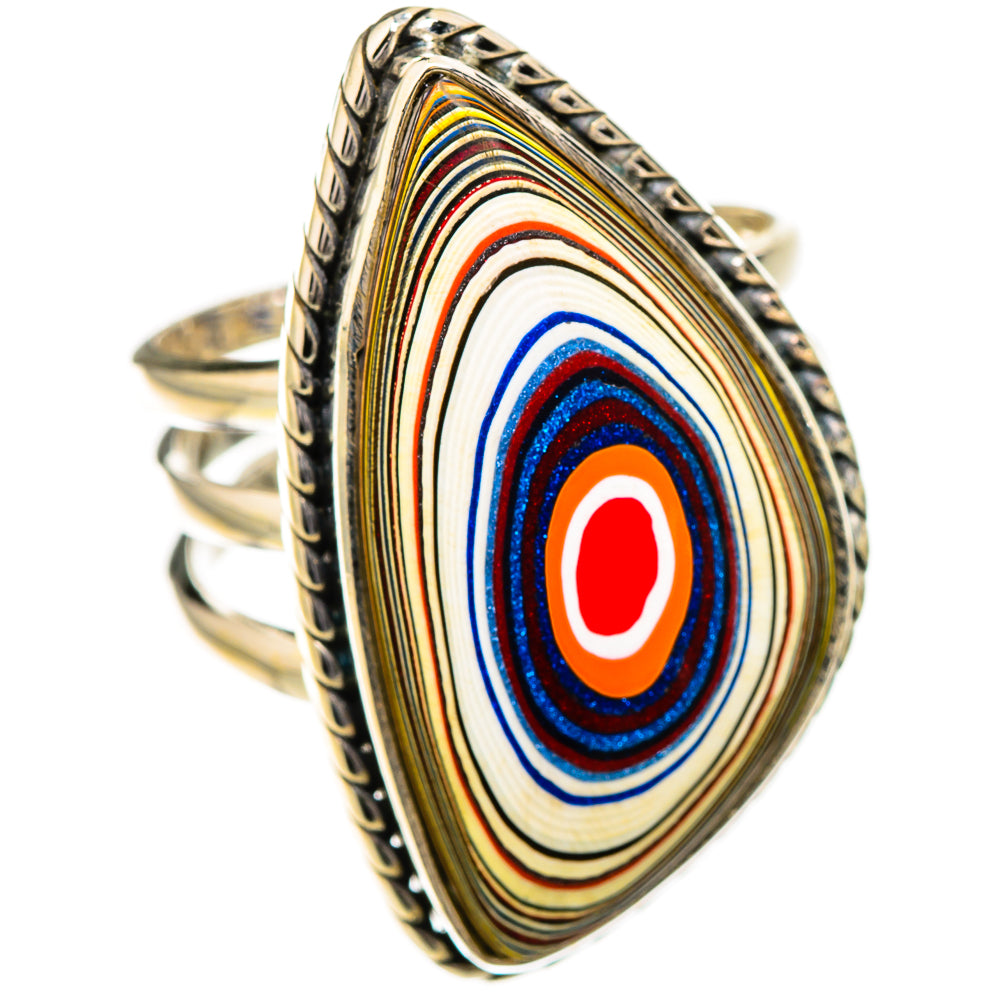 Fordite Rings handcrafted by Ana Silver Co - RING126929 - Photo 2