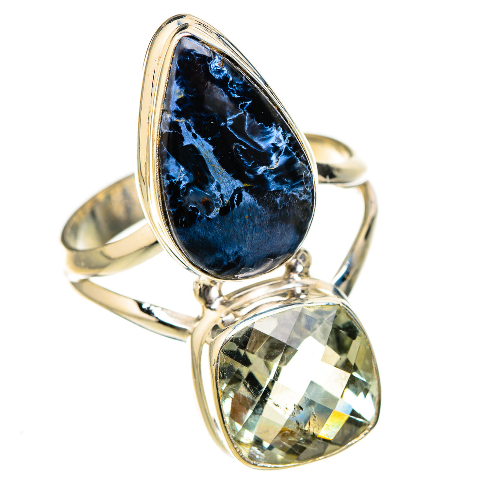 Pietersite, Green Amethyst Rings handcrafted by Ana Silver Co - RING126943 - Photo 2