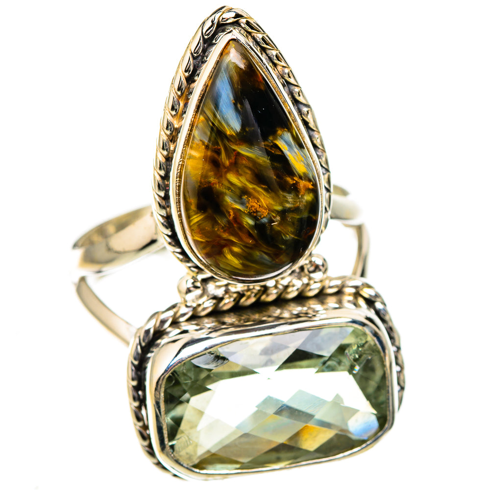 Malachite In Chrysocolla Rings handcrafted by Ana Silver Co - RING126954 - Photo 2