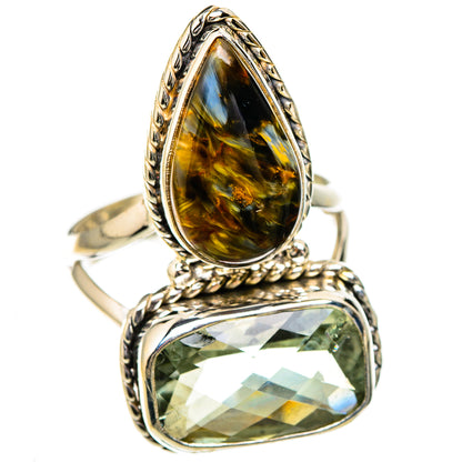 Malachite In Chrysocolla Rings handcrafted by Ana Silver Co - RING126954 - Photo 2
