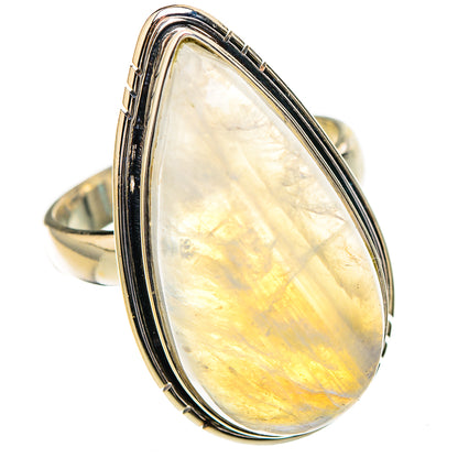 Rainbow Moonstone Rings handcrafted by Ana Silver Co - RING126966 - Photo 2