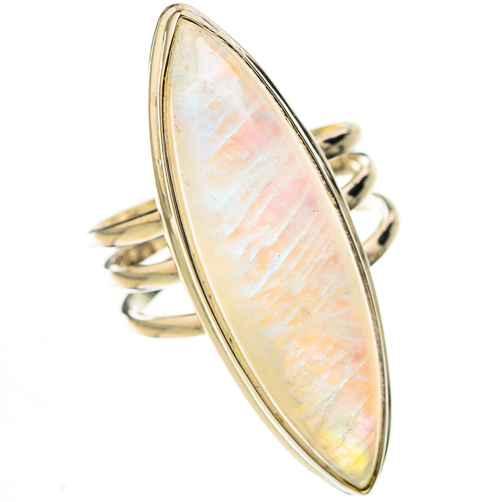 Rainbow Moonstone Rings handcrafted by Ana Silver Co - RING126967 - Photo 2