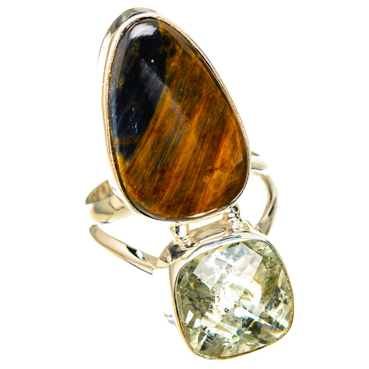 Pietersite, White Quartz Rings handcrafted by Ana Silver Co - RING126972 - Photo 2
