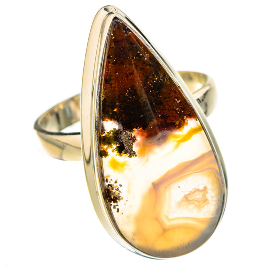 Indonesian Plume Agate Rings handcrafted by Ana Silver Co - RING126982 - Photo 2