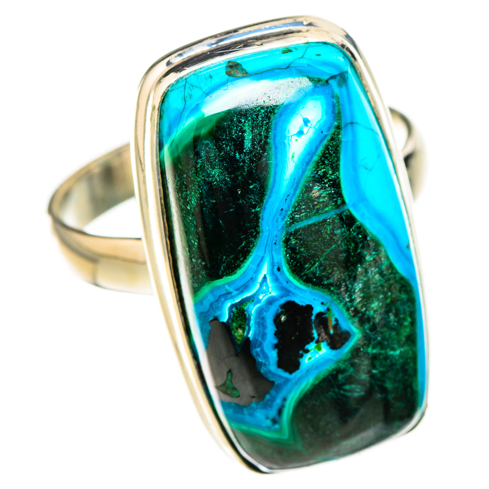Malachite In Chrysocolla Rings handcrafted by Ana Silver Co - RING126991 - Photo 2