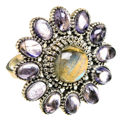 Labradorite, Tanzanite Rings handcrafted by Ana Silver Co - RING126995 - Photo 2