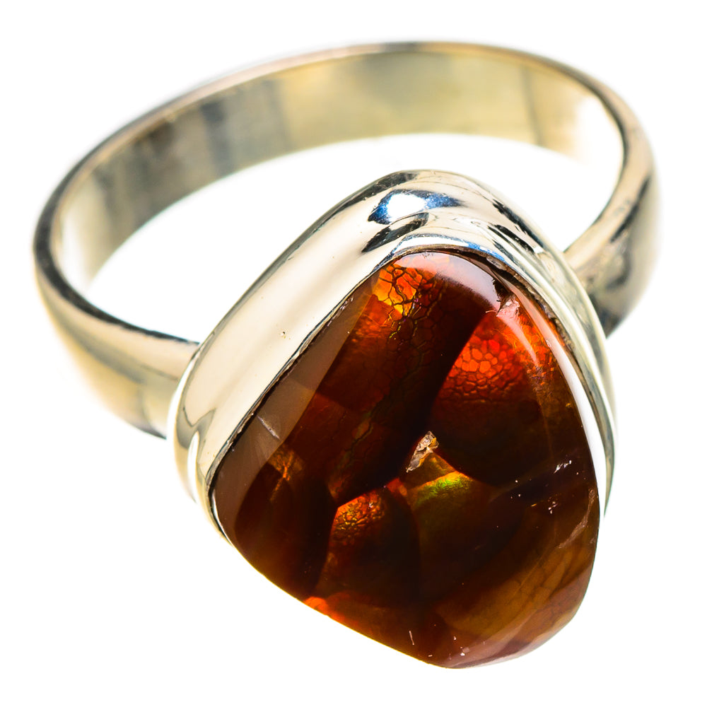 Mexican Fire Agate Rings handcrafted by Ana Silver Co - RING126999 - Photo 2