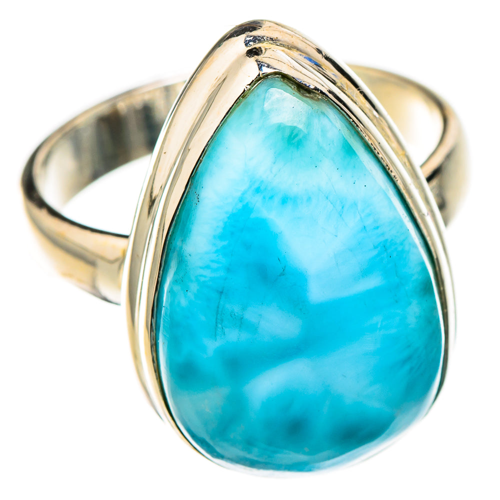 Larimar Rings handcrafted by Ana Silver Co - RING127003 - Photo 2