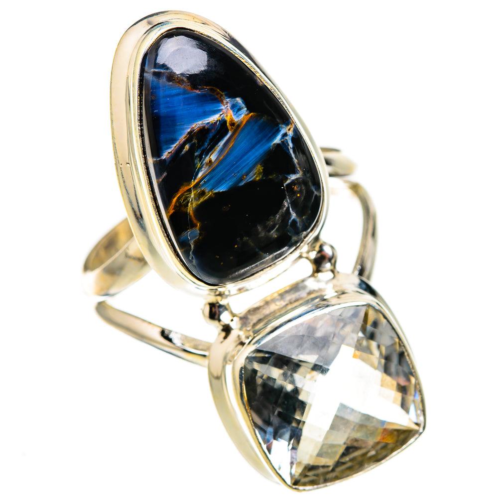 Pietersite, White Quartz Rings handcrafted by Ana Silver Co - RING127011 - Photo 2