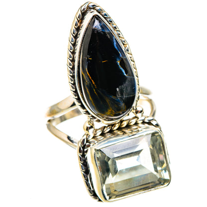 Pietersite, White Quartz Rings handcrafted by Ana Silver Co - RING127030 - Photo 2