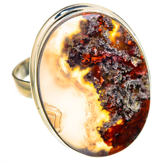 Indonesian Plume Agate Rings handcrafted by Ana Silver Co - RING127084 - Photo 2