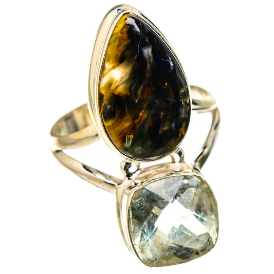 Pietersite, White Quartz Rings handcrafted by Ana Silver Co - RING127099 - Photo 2